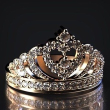 Krone Ring Schmuck Luxus Juwel Platin leuchtenden Gold Silber Sterling brillant druckbar Mode Schönheit Engagement 3d 3dmodel Diamant 3d print model - Mito3D