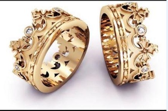 corona squillare 65 diamante gioielleria oro argento gioiello stampabile nozze Fidanzamento gemma brillante sterlina moda 3d print model - Mito3D