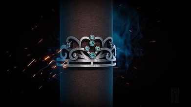 coroa anel pedra joias cera impressão moda estilo diamantes imprimível jóias preciosa enfeite luxo estereolitografia aço projeto prata joalheria argolas 3d print model - Mito3D