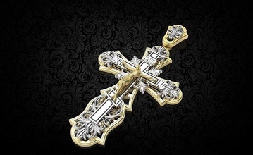 çarmıha gerilme altın gümüş çapraz Katolik takı kolye 3d print model - Mito3D