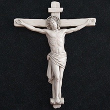 crucificação jesus cruz crucifixo ícone religião símbolo deus homem escultura estátua catolicismo arte esculturas joalheria pingente ouro anel 3d print model - Mito3D