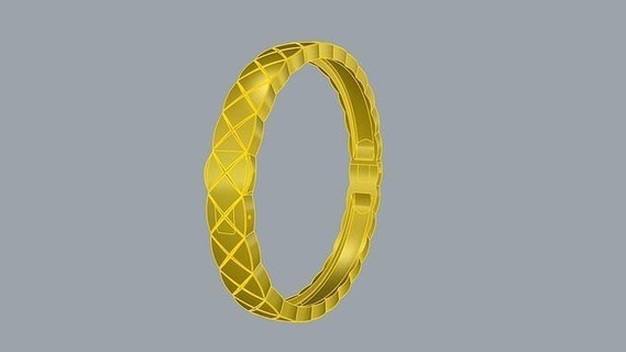 écraser bracelet or bijoux bijou coco Chanel bracelets imprimable bracelete mode platine argent beauté 3d print model - Mito3D