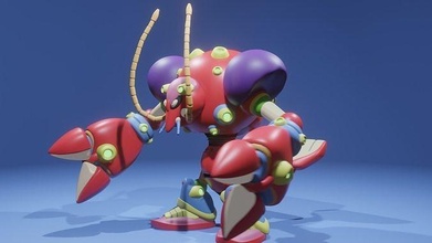 schiacciare aragosta sd rockman personalizzato capo megaman rig modello giocattoli uomo carattere fantasia fai stampa 3d giochi 3d print model - Mito3D