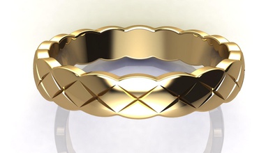 aplastar el anillo de boda la joyería platino lujo precioso imprimible oro plata sterling moda chanel joya elegante compromiso romance día san valentín y belleza los anillos 3d print model - Mito3D