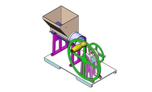 crusher - solidworks file design machine project hobby diy mechanical parts 3d print model - Mito3D