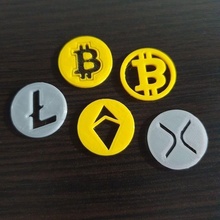 krypto zeichen münzen pack einkaufen wagen btc ltc eth xrp bitcoin litecoin ätherium münze kryptocoin welligkeit hobby diy binance zcash währung 3d print model - Mito3D