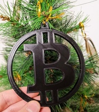 crypto monnaie Noël ornements Bitcoin éthérée doge décoration christma Balle anniversaire maison décor 3d print model - Mito3D