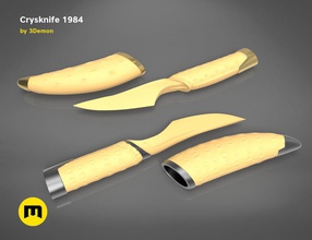 crysknife 1984 el cuchillo duna película de edad hueso oro la plata cuchilla bolsa sandworm arrakis diente fremen arma acero sharp juegos los juguetes 3d print model - Mito3D
