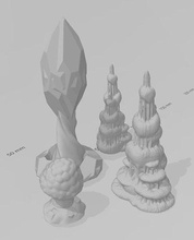 cristallo caverna grotta fungo stalagmite dungeon draghi dnd mistico fantasia in profondità Giochi giocattoli gioco Accessori 3d print model - Mito3D