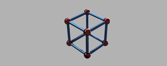 cristallo reticoli of metalli corpo centrato viso scienza dei materiali reticolo cubo atomo legame atomico incollaggio ingegneria 3d print model - Mito3D