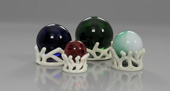 cristal esfera soportes base bola pelota pelotas estante soporte Arte esculturas 3d print model - Mito3D