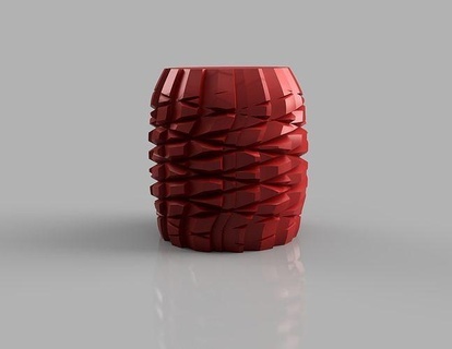 cristal vaso v003 3dprint escultura arte plantador esculturas 3d print model - Mito3D