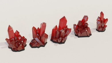 crystals 3d printing crystal glass model transparent small set bunch hobby diy 3d print model - Mito3D