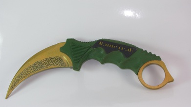 cs go karambit nametag - counter strike replica knife blade csgo bladed weapon collectible games toys 3d print model - Mito3D