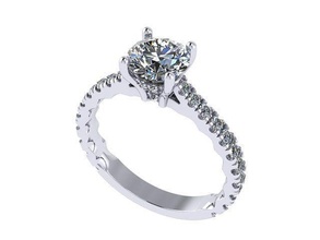 ct catedral anillo diamante dorado plata joyería joya anillos 3d print model - Mito3D
