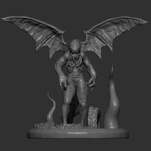 Cthulhu hp Lovecraft rms mosntro canavar fantezi fantazi dokunaç polvo oyunlar oyuncaklar 3d print model - Mito3D