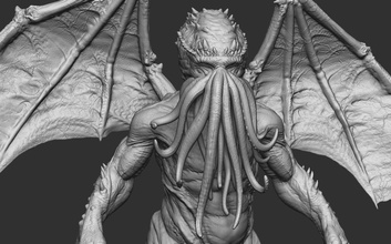cthulhu 3d impression stl fichier rive lovecraft figure planche horreur monstre créature jeux jouets 3d print model - Mito3D