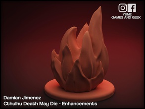 cthulhu ölüm ölmek yazı tahtası oyun geliştirmeler 3d yazdır ateş alev jeton savaş oyunlar masaüstü oyuncaklar 3d print model - Mito3D