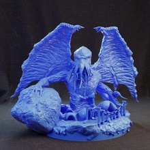 cthulhu miniatur grusel monster lovecraft tier gruselig mythologisch kreatur mythologie teufel dämon porträt statue spiele spielzeuge tafel 3d print model - Mito3D