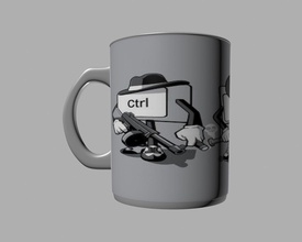 ctrlaltdel la taza de té casa copa cocina ctrl alt del los ordenadores geek comedor 3d print model - Mito3D