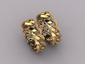 cuba cadena anillos paquete anillo oro plata cubano libra esterlina joya boda diamante joyería pulsera vendimia compromiso imprimible canalla 3d print model - Mito3D