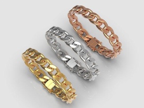 cubano pulseira ouro joalheria prata jóia diamante moda beleza branco gema anel brilhante imprimível platina casamento roupa brinco engagem pulseiras 3d print model - Mito3D