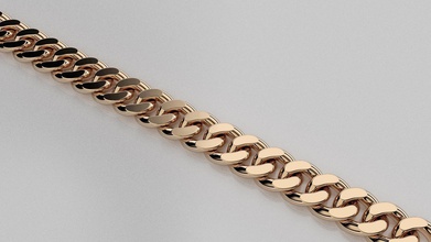 cuban chain gold necklace chainlink silver link sterling jewelry jewel printable necklaces bracelet braceletlink pendant 3d print model - Mito3D