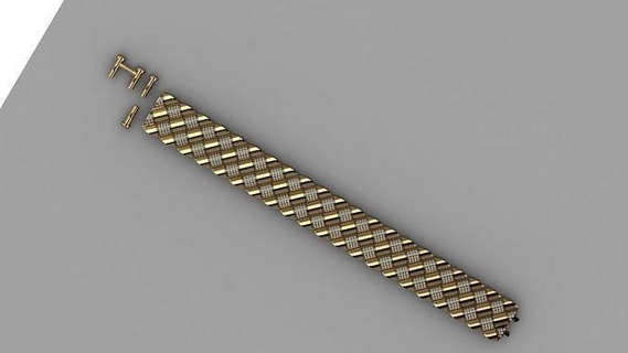 cubano catena lusso gioielleria oro stampabile braccialetto collana gioiello collegamento braccialetti argento 3dprint linkchain 3d print model - Mito3D