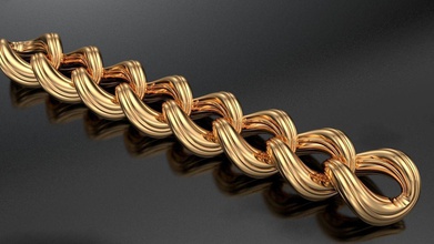 küba zincir kolye 3d yazdırılabilir model altın gümüş bilezik takı mücevher elmas moda tasarım kolyeler 3d print model - Mito3D