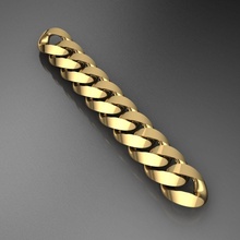 cuban chain necklace bracelet model 3d print gold silver miami pendant fashion jewel jewellery iron link jewelry necklaces 3d print model - Mito3D