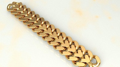 kubanisch kette halskette or armband modell gold schmuck silber juwel druckbar diamant ring miami anhänger herz halsketten 3d print model - Mito3D