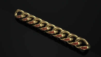 cubano catena collana or braccialetto versace 3d stampa modello oro argento gioiello gioielleria pendente 3dprint collane 3d print model - Mito3D