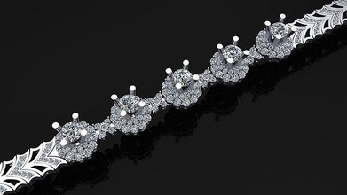 cubain chaîne Collier diamant gemme brillant or saphir pendentif bijoux tennis bracelet délicat hip hanche tendances mode femmes Hommes bracelets 3d print model - Mito3D