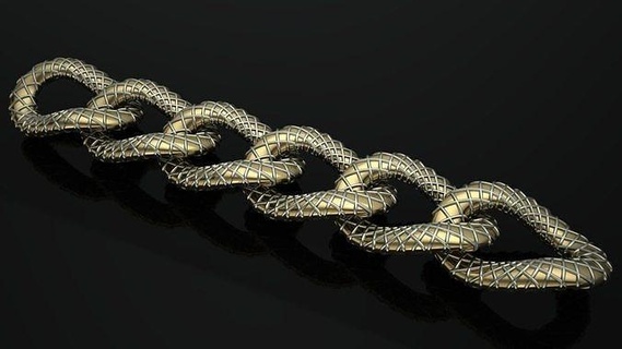 cubano catena collana modello braccialetto oro argento gioielleria diamante gioiello pendente stampabile moda nozze gemma collane 3d print model - Mito3D