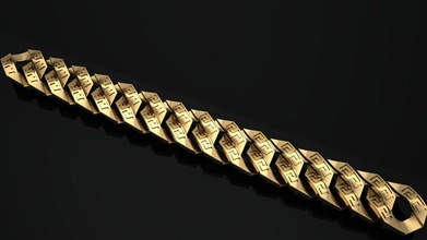 cubano collar de cadena modelo oro la plata joya joyería pulsera el boda nuevo 3d impresión diseño niza los collares 3d print model - Mito3D