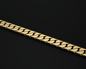 cubano catena or collana tiffany modello braccialetto pendente oro argento gioielleria stampa 3d stampabile diamante squillare moda cubanchain collane 3d print model - Mito3D