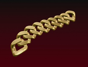 cuban chain ring gold necklace chainlink silver link sterling jewelry jewel printable necklaces bracelet braceletlink pendant element part 3d print model - Mito3D