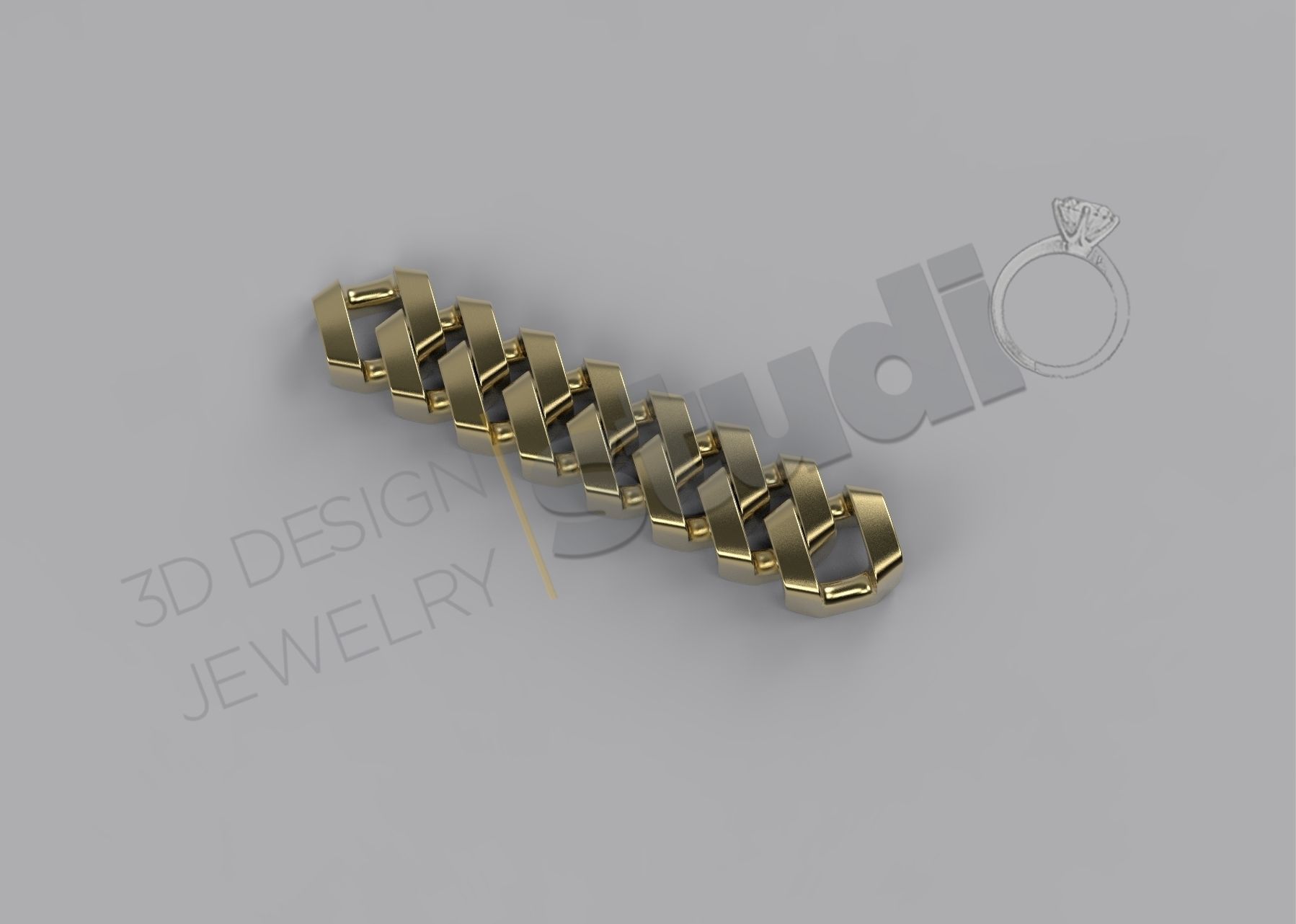 cuban chainlink 7mm 3d model chain jewel jewelry cubanchain design print chani 3D print model - Mito3D