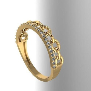 cuban gem wedding ring jewelry gold platinum precious romance silver brilliant diamond fashion finger beauty rings 3d print model - Mito3D