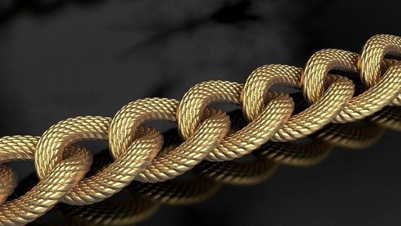 cuban link chain 14 mm wide snake pattern necklace jewelry gold silver pendant jewel pendants jewellery brilliant wedding curb bracelet wristband necklaces 3d print model - Mito3D