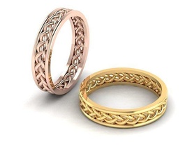 kubanisch Männer Frauen Ring Schmuck Gold druckbar Diamant Juwel Mode Platin Prototyp entwickeln Ringe Modering Goldring Netz Engagement 3d print model - Mito3D