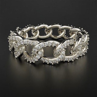 kubanisch Ring Schmuck Platin wertvoll Juwel Gold Silber druckbar brillant Diamant Engagement Sterling Ringe 3d print model - Mito3D