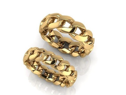 cubain bague bijoux anneaux or imprimable diamant argent bijou pendentif bracelet mode engagement gemme sterling boucle d'oreille 3d print model - Mito3D