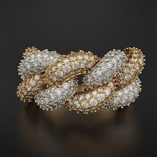 kubanisch Ring Schmuck Platin Luxus wertvoll Silber druckbar Juwel brillant Diamant Sterling Engagement Gold Ringe 3d print model - Mito3D