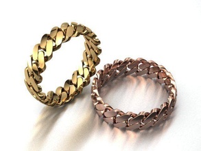 kubanisch Ring Größe 10 USA Kette Kubanring Frauen Gold Luxus Juwel Schmuck 3dprint druckbar Silber Ringe 3d print model - Mito3D