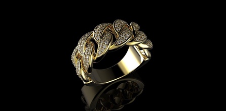 kubanisch ringe klein diamanten 6 ring gold silber schmuck diamant mode engagement hochzeit juwel engagem cad schönheit armreif vintag solitär 3d print model - Mito3D