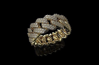 cubano Tamanho ouro joalheria esterlina noivado gema Casamento jóias jóia pedra moda beleza colar diamante anel platina brilhante pingente diamantado pulseira argolas 3d print model - Mito3D