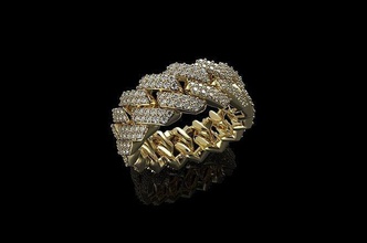 cubano talla s oro compromiso boda joyería diamante anillo joya plata moda enganchar libra esterlina canalla solitario belleza zafiro anillos 3d print model - Mito3D