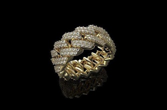 cubano taglia oro gioielleria Fidanzamento gemma nozze gioiello diamante squillare argento moda engagement cad solitario bellezza sterlina braccialetto 3d print model - Mito3D