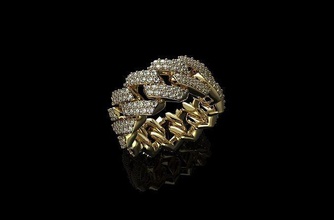 cuban size gold jewelry silver engagement gem wedding jewellery jewel diamond ring fashion engagem cad beauty solitair vintag bangle rings 3d print model - Mito3D